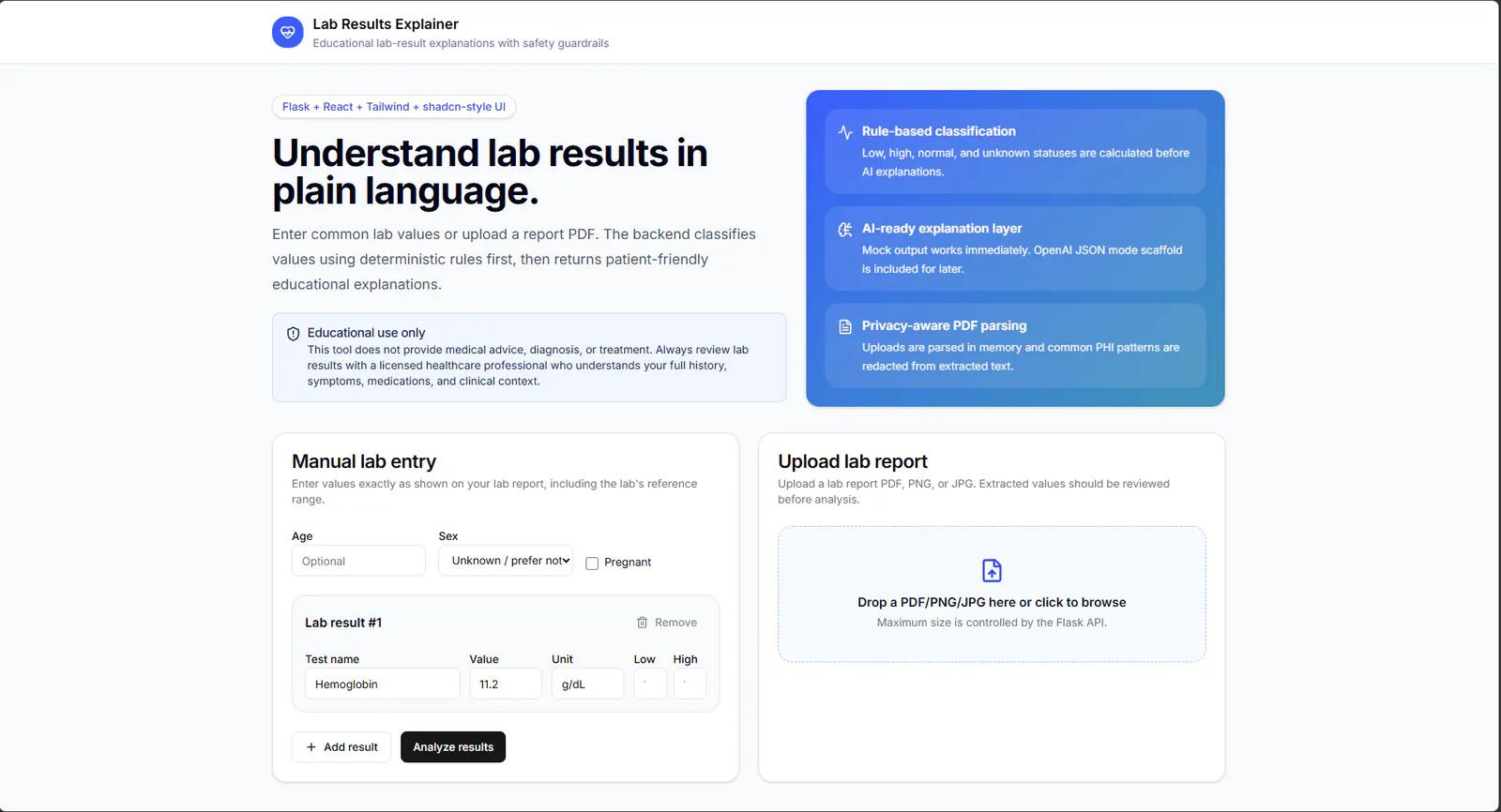 Lab Results Explainer