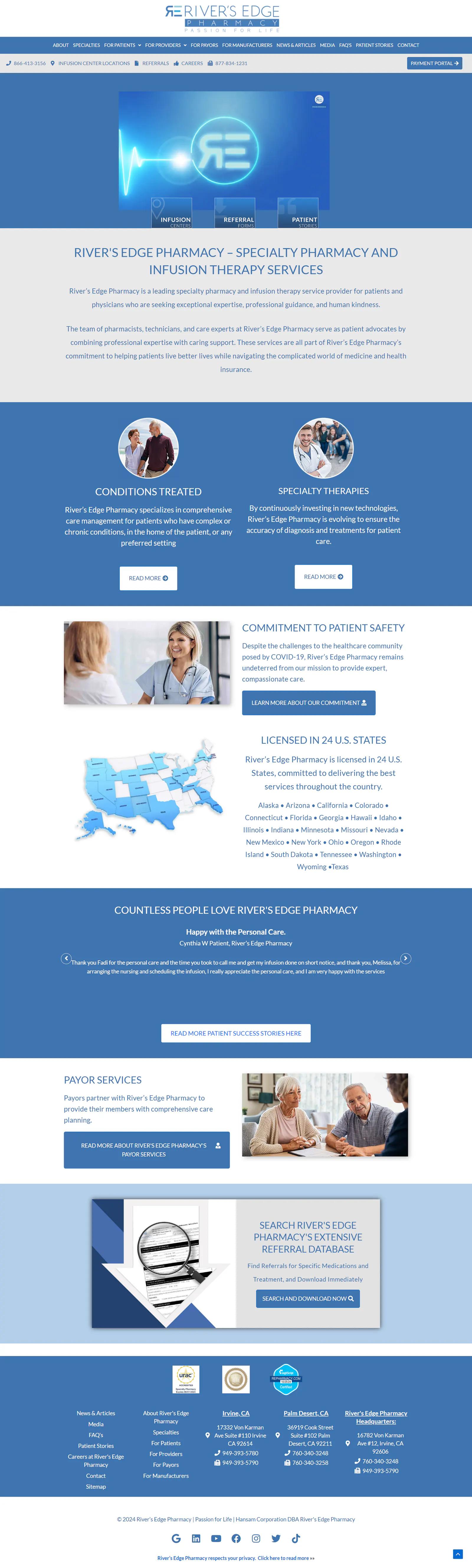 RIVER'S EDGE PHARMACY Website